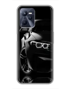Чохол для Realme C35 з картинкою «Чорна BMW — профіль»