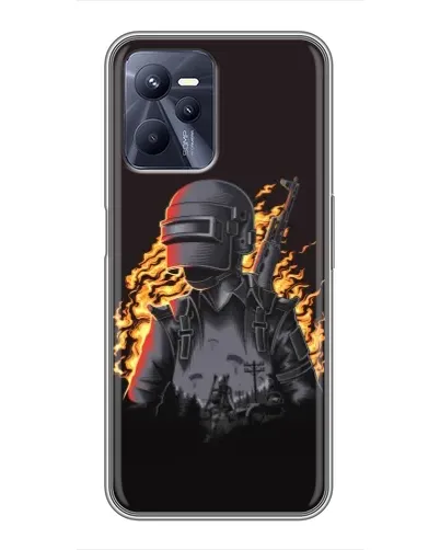 Чехол для Realme C35 с картинкой «PUBG — огненный силуэт» Чехол для Realme C35 с картинкой «PUBG — огненный силуэт»