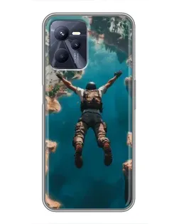 Чехол для Realme C35 с картинкой «PUBG — свободное падение»