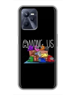Чехол для Realme C35 с картинкой «Логотип Among Us» Чехол для Realme C35 с картинкой «Логотип Among Us»