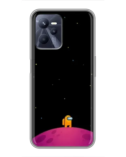 Чехол для Realme C35 с картинкой «Одинокий герой на планете»