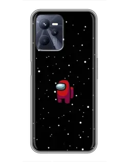 Чехол для Realme C35 с картинкой «Красный Among Us»