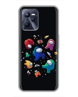 Чехол для Realme C35 с картинкой «Among Us космос»