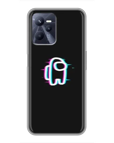 Чехол для Realme C35 с картинкой «Among Us неон»