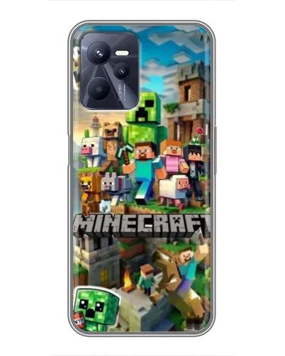 Чехол для Realme C35 с картинкой «Замок Minecraft»