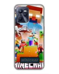 Чехол для Realme C35 с картинкой «Minecraft герои игры»