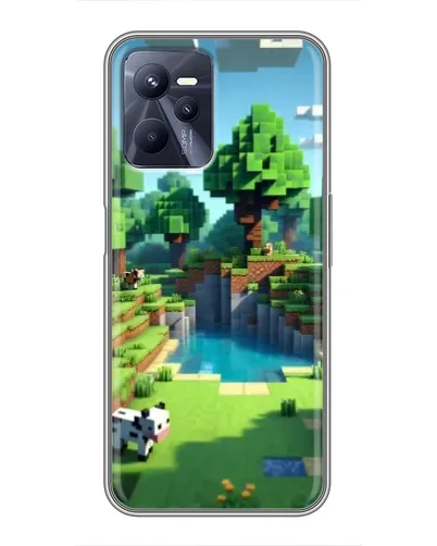 Чехол для Realme C35 с картинкой «Minecraft летний день»
