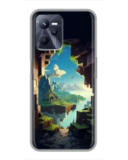 Чехол для Realme C35 с картинкой «Вид из пещеры»