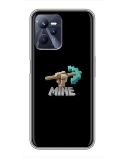 Чехол для Realme C35 с картинкой «Алмазная кирка»