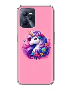 Чехол для Realme C35 с картинкой «Сказочный единорог»