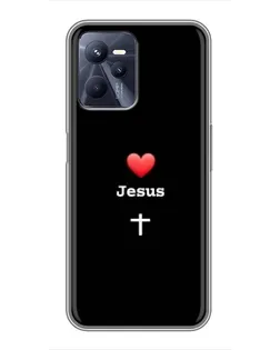 Чохол для Realme C35 з картинкою «Серце - Jesus»