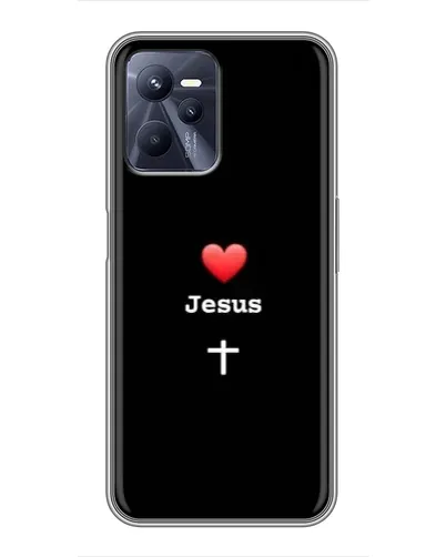 Чехол для Realme C35 с картинкой «Сердце - Jesus»