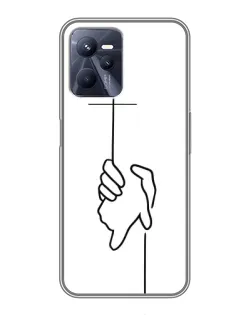 Чохол для Realme C35 з картинкою «Рука тримає»