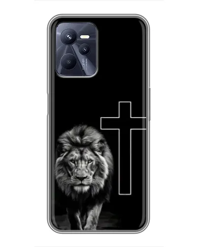 Чехол для Realme C35 с картинкой «Лев и Крест»