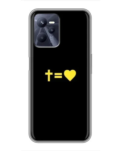 Чехол для Realme C35 с картинкой «Сердце и Крест»