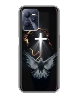 Чехол для Realme C35 с картинкой «Голубь и Свет»
