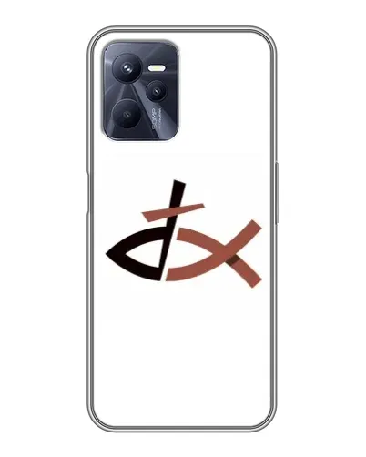 Чехол для Realme C35 с картинкой «Рыба и крест»