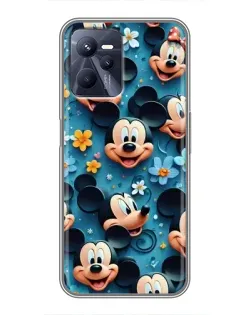 Чехол для Realme C35 с картинкой «Паттерн Микки и Минни»