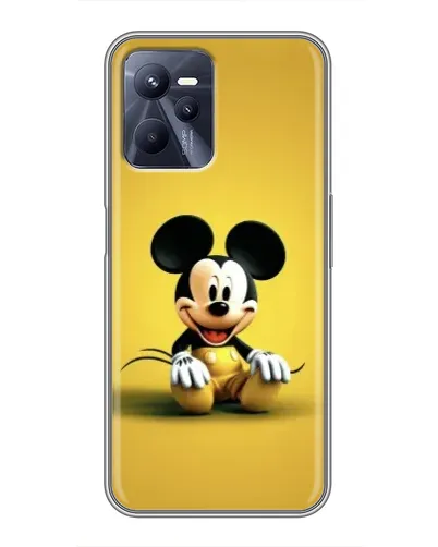 Чехол для Realme C35 с картинкой «Микки на желтом»