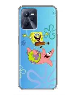 Чехол для Realme C35 с картинкой «Спанч Боб и Патрик»
