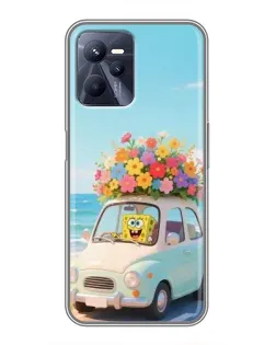 Чехол для Realme C35 с картинкой «Автомобильное путешествие»