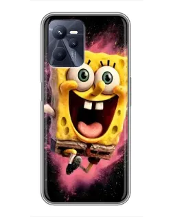 Чехол для Realme C35 с картинкой «Взрывной Спанч Боб»