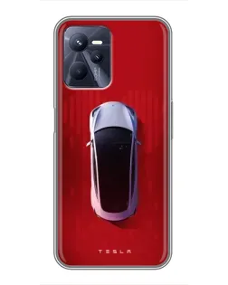 Чохол для Realme C35 з картинкою «Tesla Top View»