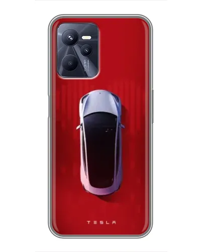 Чехол для Realme C35 с картинкой «Tesla Top View»