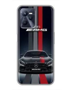 Чохол для Realme C35 з картинкою «Mercedes — білий карбон»