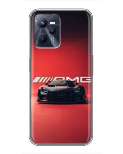 Чехол для Realme C35 с картинкой «Mercedes AMG — красная линия»