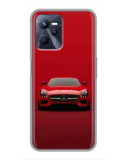 Чехол для Realme C35 с картинкой «Красный Mercedes AMG»