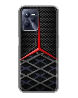 Чехол для Realme C35 с картинкой «Mercedes Carbon Grid»