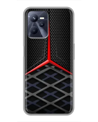Чехол для Realme C35 с картинкой «Mercedes Carbon Grid»