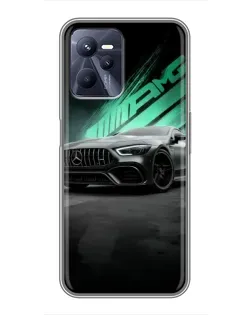 Чехол для Realme C35 с картинкой «Темный Mercedes AMG»