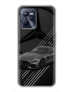 Чехол для Realme C35 с картинкой «Mercedes AMG — графика»