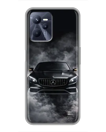 Чехол для Realme C35 с картинкой «Mercedes в дыму»