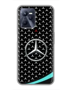 Чехол для Realme C35 с картинкой «Mercedes — бирюзовый акцент»
