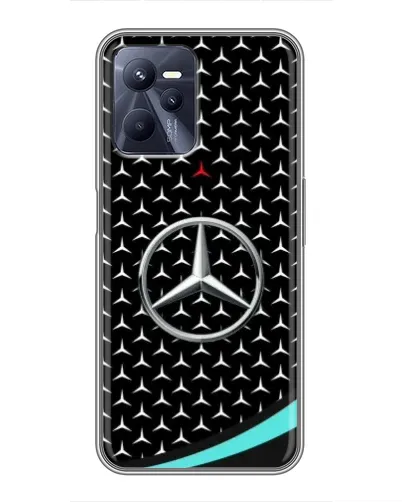 Чехол для Realme C35 с картинкой «Mercedes — бирюзовый акцент»