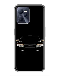 Чехол для Realme C35 с картинкой «Audi — ночной контур»
