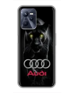 Чехол для Realme C35 с картинкой «Пантера и Audi»