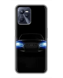 Чехол для Realme C35 с картинкой «Audi в неоне»