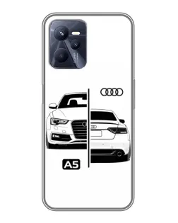 Чехол для Realme C35 с картинкой «Audi — контрастный дизайн»
