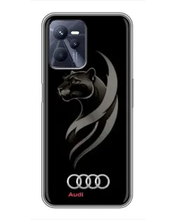 Чехол для Realme C35 с картинкой «Графика — пантера и Audi»