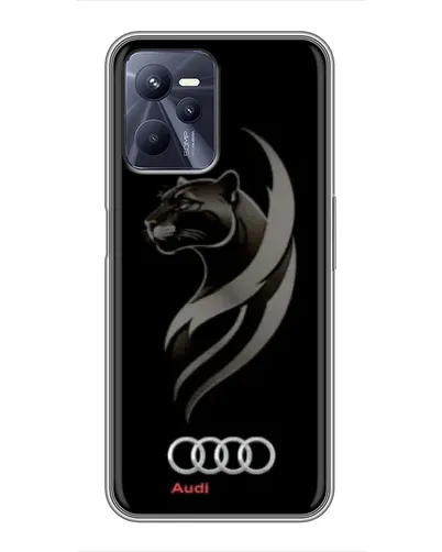 Чехол для Realme C35 с картинкой «Графика — пантера и Audi»
