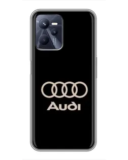 Чехол для Realme C35 с картинкой «Audi — золотой логотип»