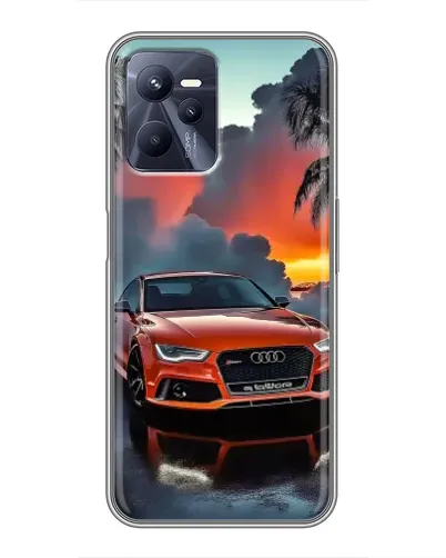 Чехол для Realme C35 с картинкой «Audi — закат»