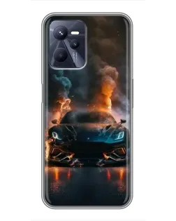 Чохол для Realme C35 з картинкою «Lamborghini димна естетика»