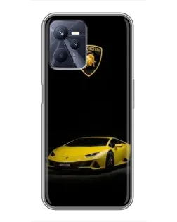 Чохол для Realme C35 з картинкою «Lamborghini жовтий акцент»