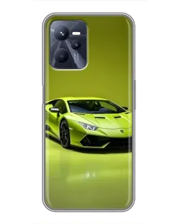Чохол для Realme C35 з картинкою «Салатовий Lamborghini Huracan»