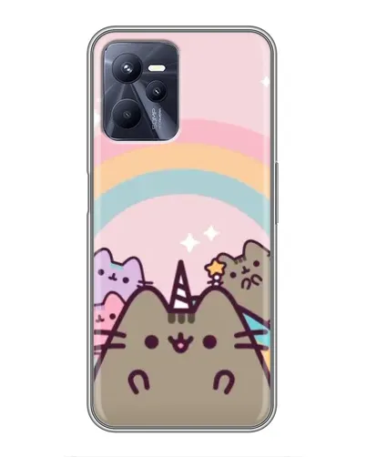 Чехол для Realme C35 с картинкой «Единорог Pusheen»